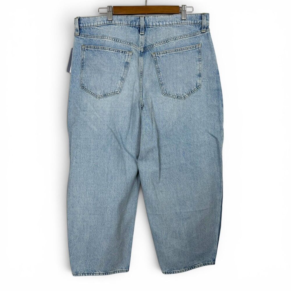 easy barrel leg jeans high rise slim hip & thigh light wash 16 boho summer jeans - Picture 3 of 5